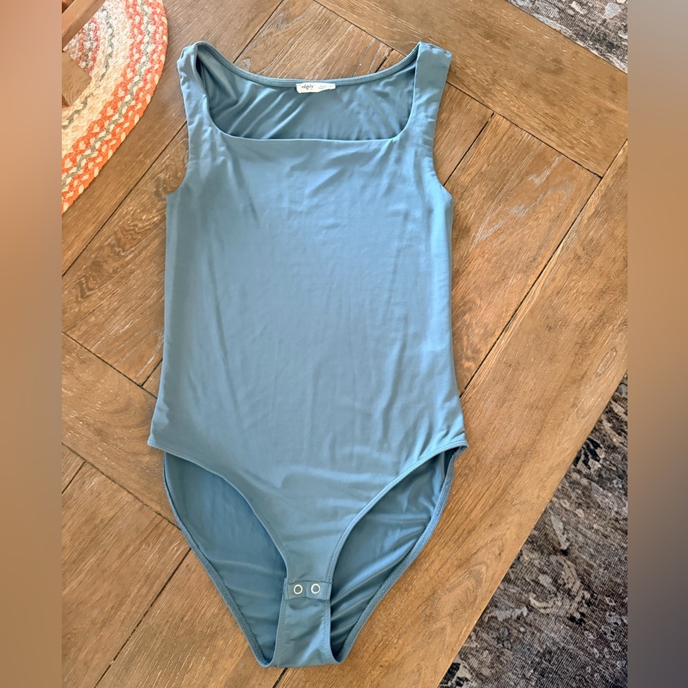 Edgely Women's Blue Green Sleeveless Bodysuit